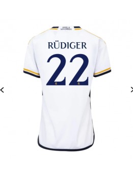 Ženski Nogometna dresi replika Real Madrid Antonio Rudiger #22 Domači 2023-24 Kratek rokav